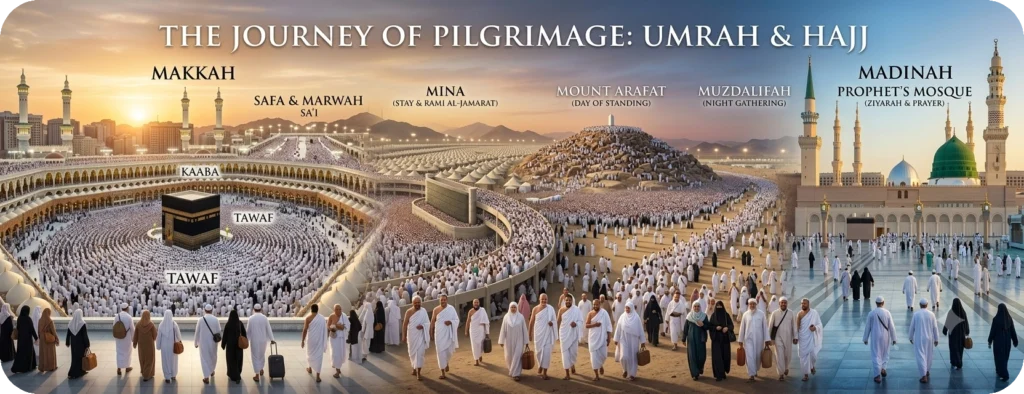The Difference Between Umrah and Hajj الفرق بين العمرة والحج
