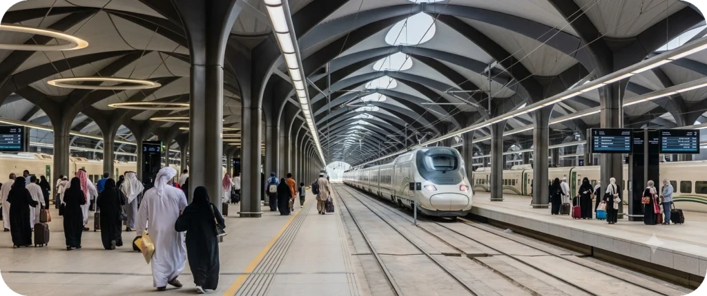 Makkah to Madinah Distance Haramain High Speed Train Bus Taxi & Private Transfers Services
 Makkah & Madinah | Umrah &Hajj | The Path of Islam - Two Holy Mosques